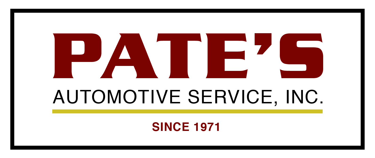 PATES AUTOMOTIVE SERVICES Corporate Billing